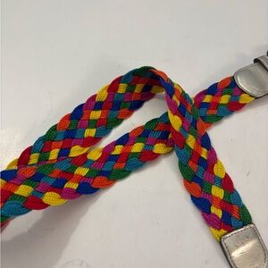 Vibrant Multicolor Braided Women's Belt Vintage Calderon Braided SZ 31, Small